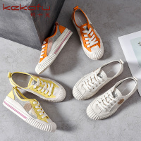 珂卡芙休闲鞋女2019夏款百搭贝壳头饼干鞋女透气运动鞋学生平底鞋