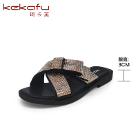 珂卡芙拖鞋夏季新网红韩版沙滩鞋女海边度假百搭拖鞋