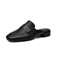 珂卡芙舒适时尚简约外穿拖鞋2020新款春平底包头粗跟懒人拖鞋