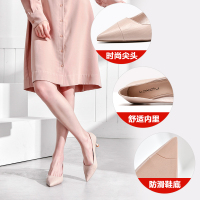 珂卡芙单鞋2020春季新款淑女细跟尖头女单鞋