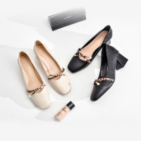 珂卡芙浅口百搭单鞋女2020春季新款豹纹复古方头奶奶鞋玛丽珍女鞋