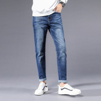 Lee Cooper秋季新款2018牛仔裤男士宽松直筒弹力修身秋季厚款男裤子秋冬款