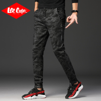 Lee Cooper2018年秋季新款男士四季时尚休闲裤长裤黑色迷彩裤