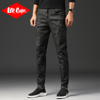 Lee Cooper2018秋季新款韩版修身弹力迷彩小脚牛仔裤男