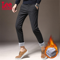 Lee Cooper2018秋季加绒休闲裤男裤子商务直筒宽松休闲长裤子