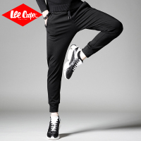 Lee Cooper2018秋季新款男士运动裤韩版潮流修身纯色抽绳裤子