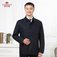 俞兆林男装夹克薄款加大码中长款翻领爸爸装春季外套MSL57000
