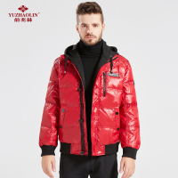 俞兆林新款亮面男士羽绒服男短款青年学生潮修身韩版外套X2111