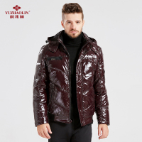 俞兆林冬季男士亮面羽绒服男短款修身款青年潮韩版休闲X2011