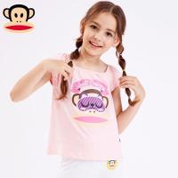 大嘴猴童装儿童女童短袖T恤夏装新款中大童公主休闲童装女T恤 棉