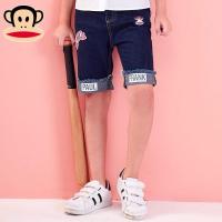 大嘴猴童装男女童牛仔中裤 韩版夏季新款休闲裤儿童中裤运动