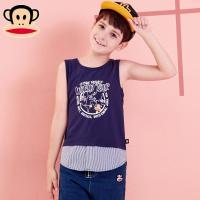 大嘴猴儿童背心男童纯棉夏装2018新款中大童童无袖薄款