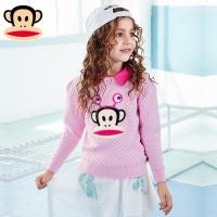 大嘴猴女童毛衣套头中大童毛衫秋装新款童装线衣儿童针织衫女休闲