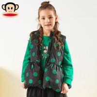 大嘴猴女童棉背心马夹宝宝拉链开衫18秋冬新厚款装棉背心