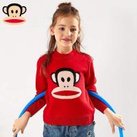 大嘴猴童装儿童毛衣女秋 针织衫男童韩版 中大童套头毛衣2018新款