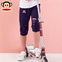 大嘴猴童装男童运动裤针织中裤2018夏季新款裤子中大童五分外裤潮