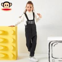 大嘴猴童装春秋新款女童裤子儿童长裤中大童甜美时尚背带裤