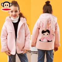 大嘴猴儿童女童呢大衣外套防风长袖中大童秋季新款儿童潮流呢大衣
