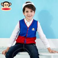 大嘴猴男童毛衣开衫背心中大童毛衫春装新款童装男线衣针织衫休闲