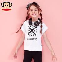 大嘴猴女童T恤 短袖儿童中大童童装夏装2018新款圆领上衣半袖潮