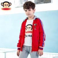 大嘴猴童装男童拉链衫连帽中大童上衣秋新款儿童外套棒球男