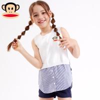 大嘴猴童装女童背心纯棉夏季薄款女童宝宝打底衫中大童装