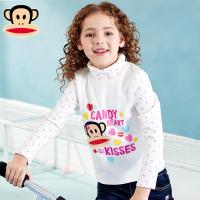 大嘴猴女童2018秋季新款女童针织打底衫中大童高领