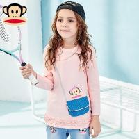 大嘴猴女童中长款休闲卫衣2018秋季新款中大童卫衣服长袖