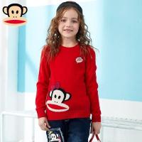 大嘴猴童装女童针织套头衫小童宝宝外套秋装2018新款儿童毛衣女