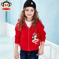 大嘴猴女童2018新款秋装女童外套连帽儿童休闲运动上衣