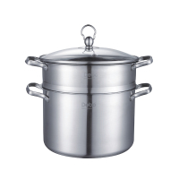 德国厨具Debo德铂米斯堡304不锈钢汤锅蒸锅蒸汤锅电磁炉炉具通用24cm