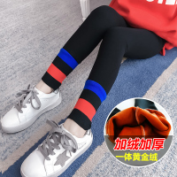 女童冬装裤子2018新款童装儿童加绒加厚打底裤中大童保暖裤修身裤