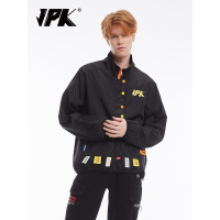 JPK原创潮牌男士国潮机能黑色嘻哈薄款冲锋衣高领套头夹克外套男