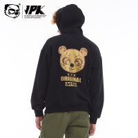 JPK原创潮牌国潮牌加绒加厚开衫卫衣男士外套卡通熊猫印花连帽男