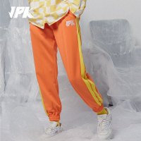 JPK原创潮牌大码男装橙色ins国潮港风复古休闲长裤子男女卫裤