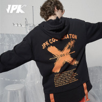 JPK X三国杀.幻联名合作款原创设计潮牌男士国潮连帽黑色套头卫衣