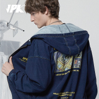 JPK19年 潮牌宽松街头嘻哈男女连帽开衫卫衣男士