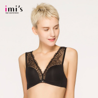 IMIS爱美丽内衣 bralette蕾丝无托中厚三角杯背心文胸