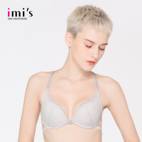 IMIS爱美丽女士内衣 蕾丝Y型美背中厚前扣聚拢舒适文胸