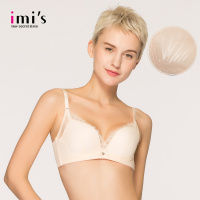 IMIS爱美丽女士内衣 蕾丝厚款钢圈3/4镂空洞洞聚拢文胸