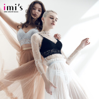 IMIS爱美丽女内衣 bralette美背薄款蕾丝三角杯背心式无钢圈文胸IM17ALU5