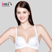 IMIS爱美丽女士内衣 性感蕾丝花边聚拢厚款深v文胸