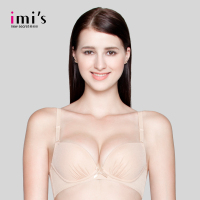 IMIS爱美丽女士内衣 舒适美背调整厚款深v聚拢文胸