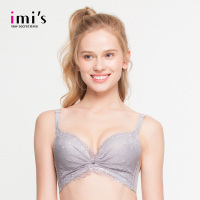 IMIS爱美丽女士内衣 蕾丝性感深v胸罩聚拢侧收副乳舒适无钢圈文胸IM17LP1