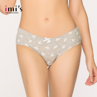 IMIS爱美丽女士内衣印花低腰纯棉内裤舒适包臀平角裤女