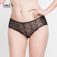 IMIS爱美丽女士内衣 性感蕾丝网眼贴身低腰平角裤