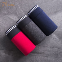 纯色男士内裤 运动透气四角裤顶瓜瓜内裤男 棉质平角青年宽松裤头