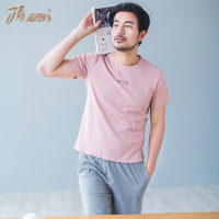 男士睡衣 家居服套装短袖短裤 简约休闲纯棉睡衣100%棉韩版可外穿