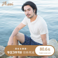 睡衣夏男短袖套装运动白色家居服纯棉宽松短裤男士休闲潮流顶呱呱