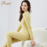 顶瓜瓜蕾丝大V领打底衫 性感弹力紧身保暖内衣女士 秋衣秋裤2件套